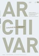 Cover Der Archivar, Heft 2, 2016