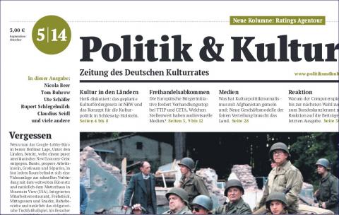 Politik & Kultur | Nr.5/14 Titelblatt-Ausschnitt